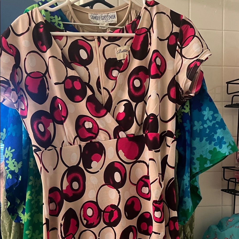 Bettie Page Pink and Brown Patterned Garment